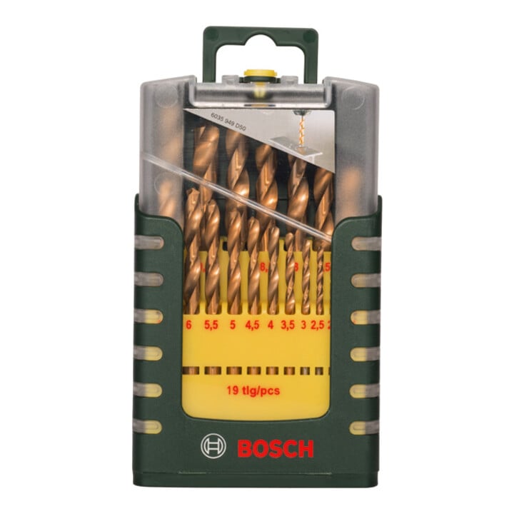 Bosch Metallbohrer-Set HSS-TiN, 19-teilig, Kunststoffbox