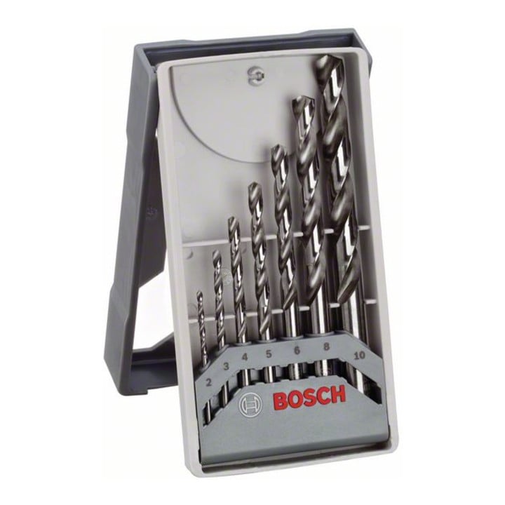 Bosch Metallbohrer-Set Mini X-Line HSS-G DIN 338 135°, 7-teilig 2 - 10 mm
