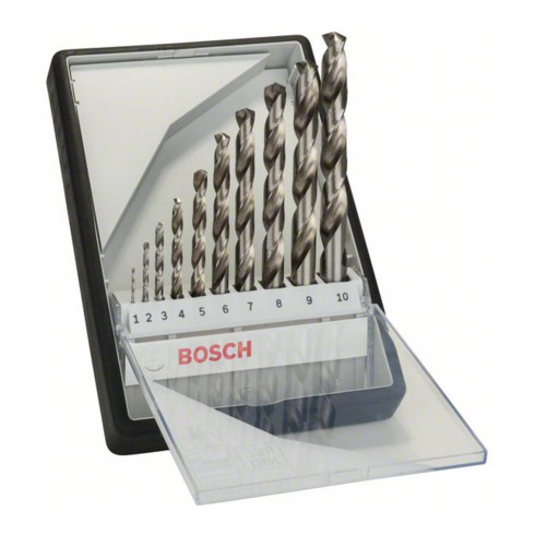 Bosch Metallbohrer-Set Robust Line HSS-G DIN 135 135°, 10-teilig 1 - 10 mm