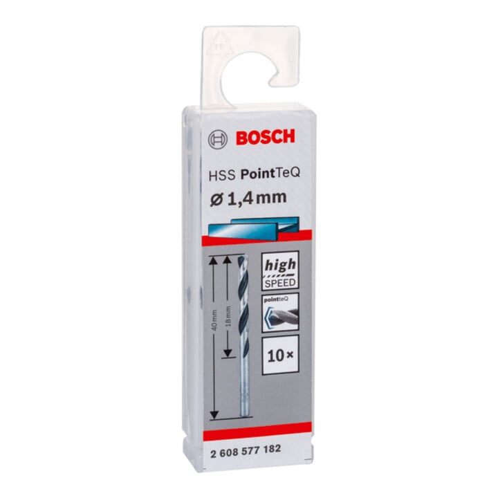 Bosch Metallspiralbohrer HSS PointTeQ DIN 338 1,4 mm
