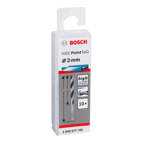 Bosch Metallspiralbohrer HSS PointTeQ, DIN 338 2er-Pack