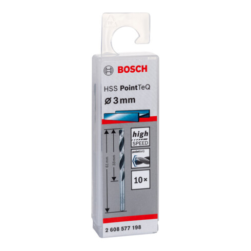 Bosch Metallspiralbohrer HSS PointTeQ, DIN 338 2er-Pack