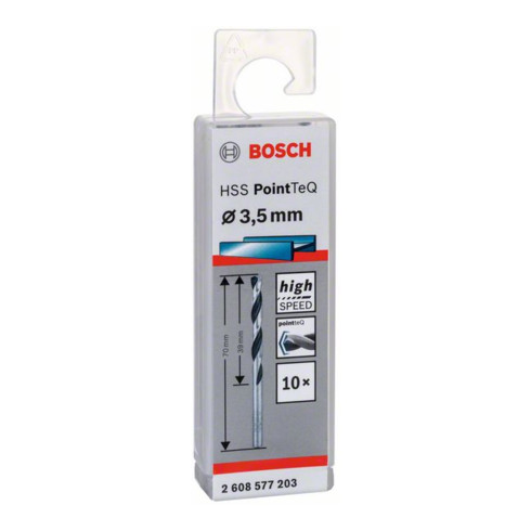 Bosch Metallspiralbohrer HSS PointTeQ DIN 338 10er-Pack