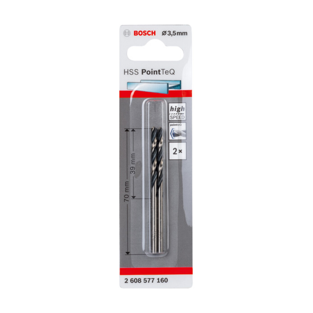 Bosch Metallspiralbohrer HSS PointTeQ DIN 338 10er-Pack