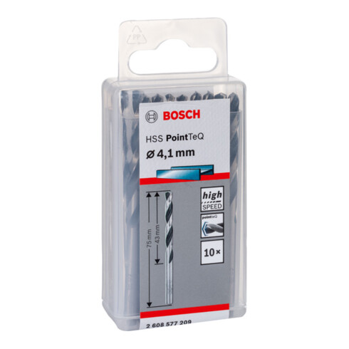 Bosch Metallspiralbohrer HSS PointTeQ DIN 338 10er-Pack