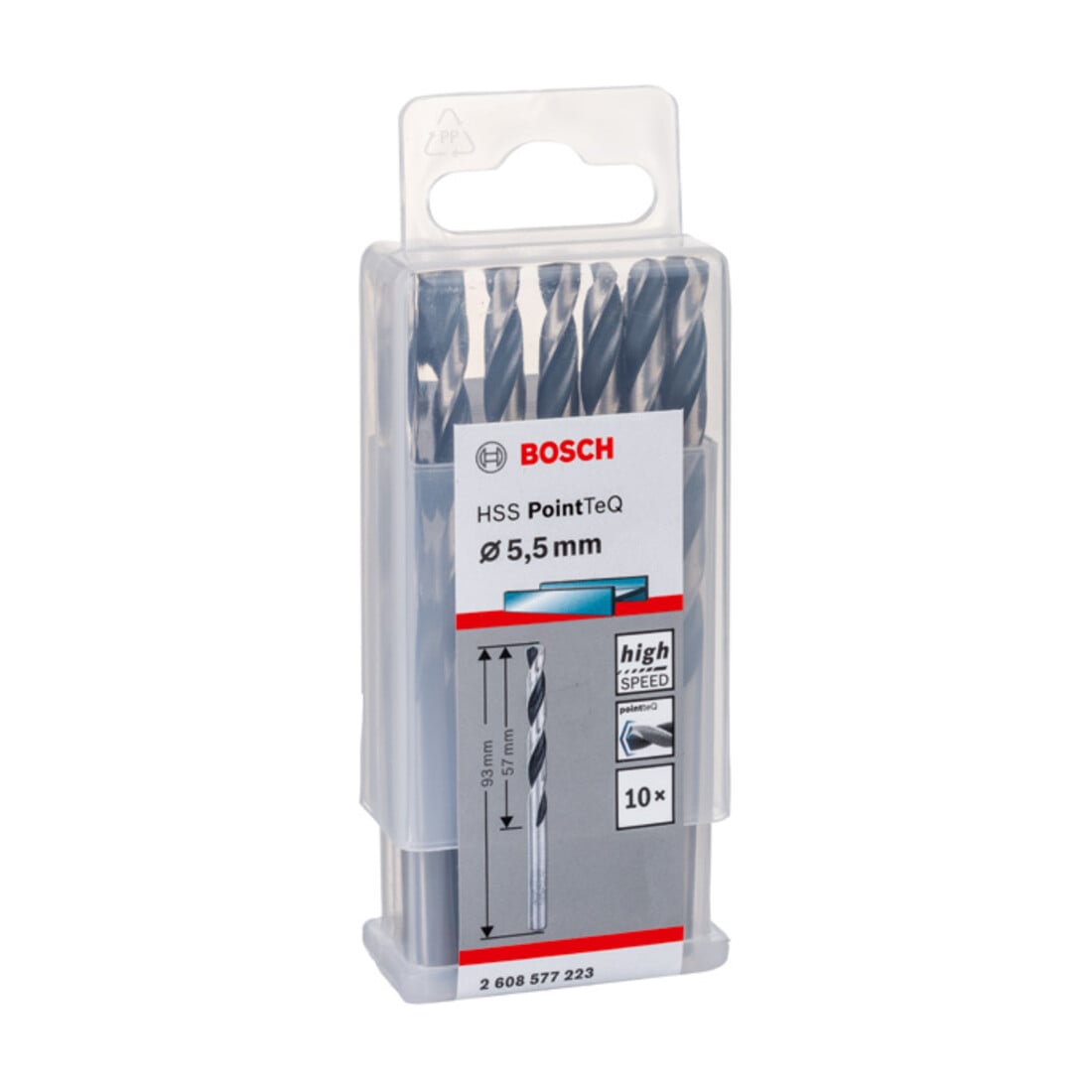 Bosch Metallspiralbohrer HSS PointTeQ, DIN 338, 5,5 mm, 1er-Pack