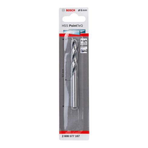 Bosch Metallspiralbohrer HSS PointTeQ, DIN 338, 1er-Pack