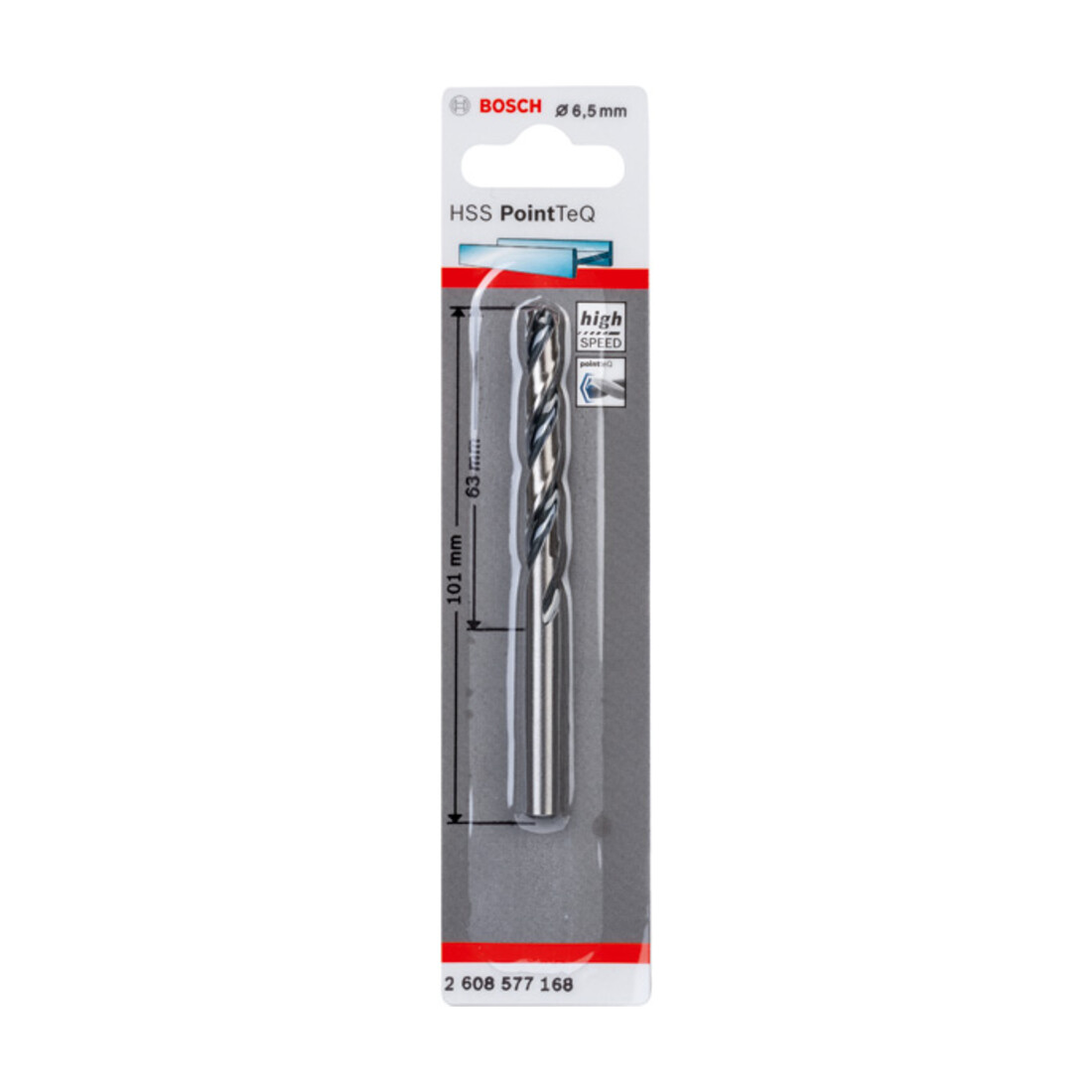 Bosch Metallspiralbohrer HSS PointTeQ, DIN 338, 6,5 mm, 1er-Pack