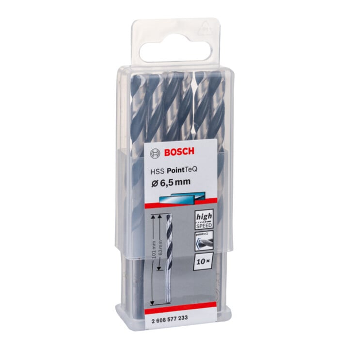Bosch Metallspiralbohrer HSS PointTeQ, DIN 338, 6,5 mm, 1er-Pack
