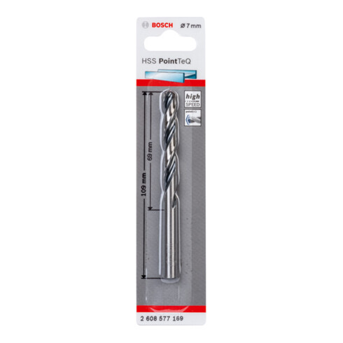 Bosch Metallspiralbohrer HSS PointTeQ, DIN 338, 1er-Pack