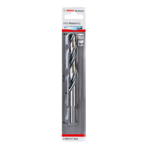 Bosch Metallspiralbohrer HSS PointTeQ, DIN 338, mit reduziertem Schaft