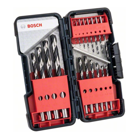 Bosch Metallspiralbohrer HSS-Set PointTeQ DIN 338 18-teilige ToughBox
