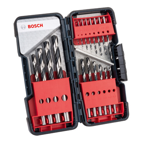 Bosch Metallspiralbohrer HSS-Set PointTeQ DIN 338 18-teilige ToughBox