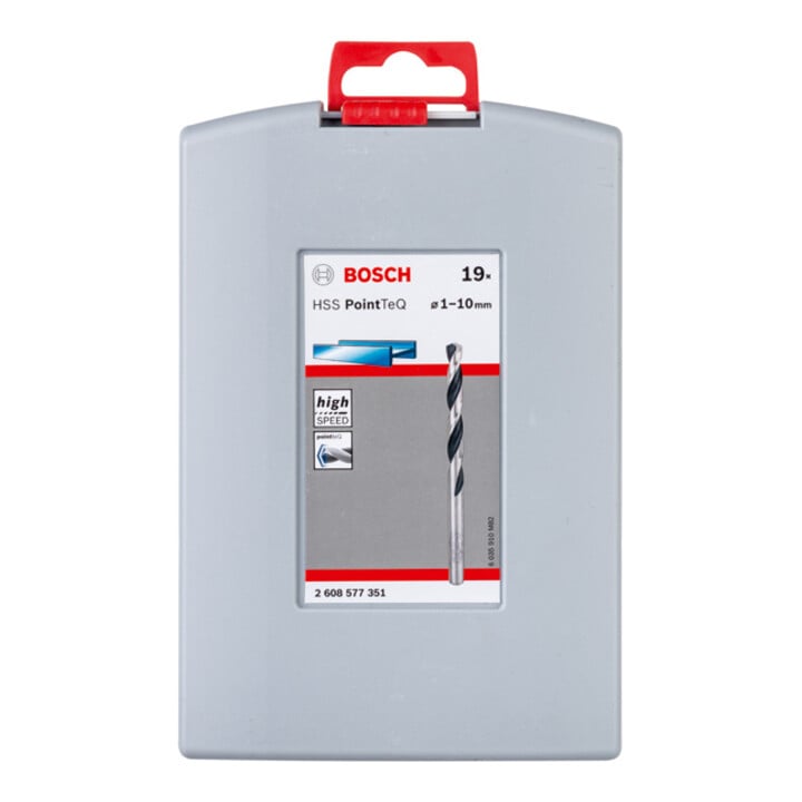 Bosch Metallspiralbohrer HSS-Set PointTeQ DIN 338 19-teilige ProBox