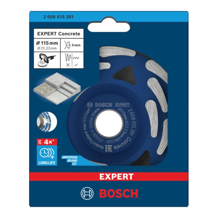 Bosch Meule diamant EXPERT Concrete 115 × 22,23 × 5 mm longue durée
