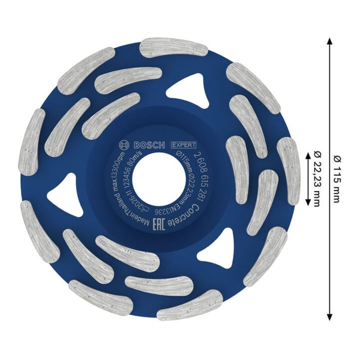 Bosch Meule diamant EXPERT Concrete 115 × 22,23 × 5 mm longue durée