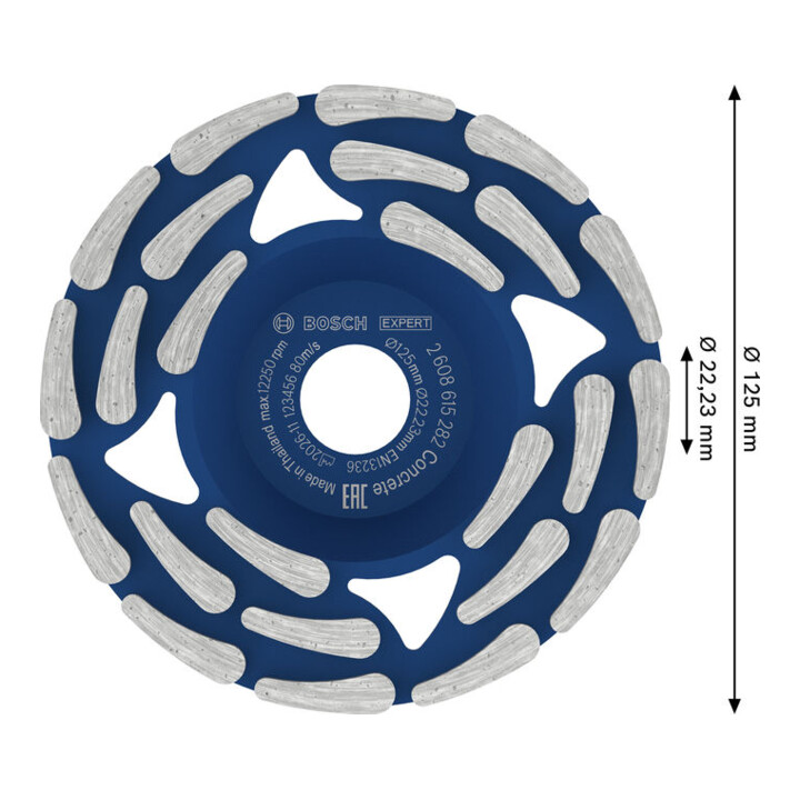 Bosch Meule diamantée EXPERT Concrete 125 x 22,23 x 5 mm longue durée