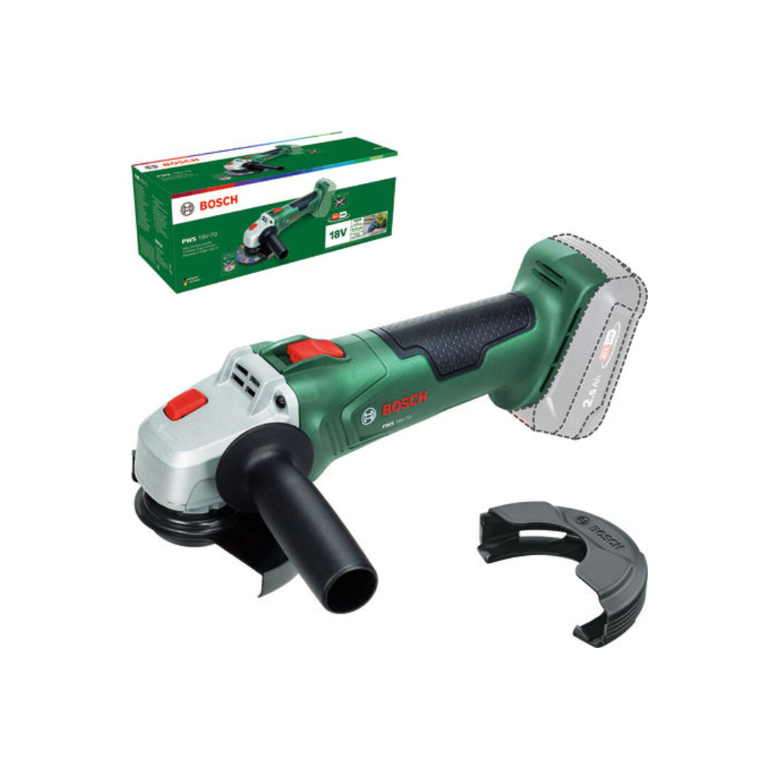 Bosch Meuleuse d’angle sans fil PWS 18V-70