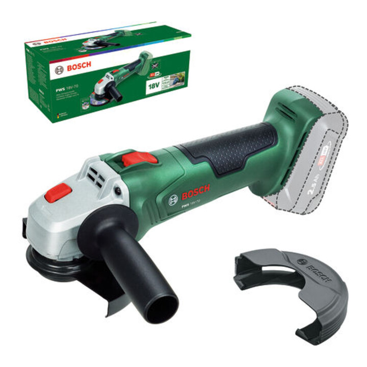 Bosch Meuleuse d’angle sans fil PWS 18V-70 avec disque abrasif