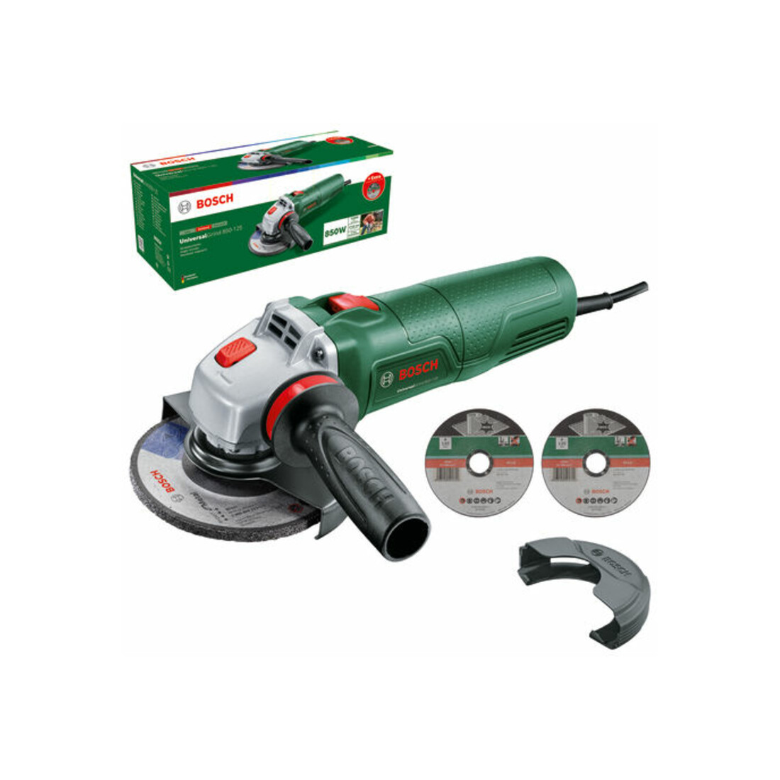 Bosch Meuleuse d’angle UniversalGrind 850-125 + 3 disques