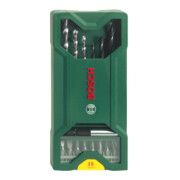 Bosch Mini-X-Line gemengde set, 3 metsel-, 3 houtboren, 8 schroevendraaierbits