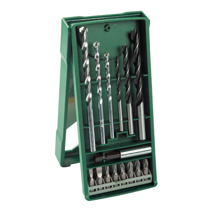 Bosch Mini-X-Line gemengde set, 3 metsel-, 3 houtboren, 8 schroevendraaierbits