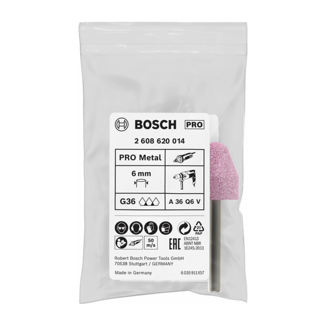 Bosch montagepunt conisch middelhard 6 mm 60 20 mm 25 mm