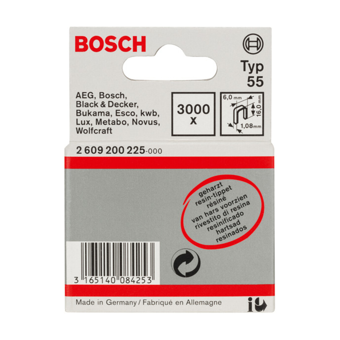 Bosch Morsetto posteriore stretto tipo 55, resinato