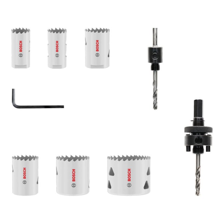 Bosch Multi-materiaal gatenzaagset met schroefdraad, 19; 22; 29; 38; 44; 57 x 40 mm