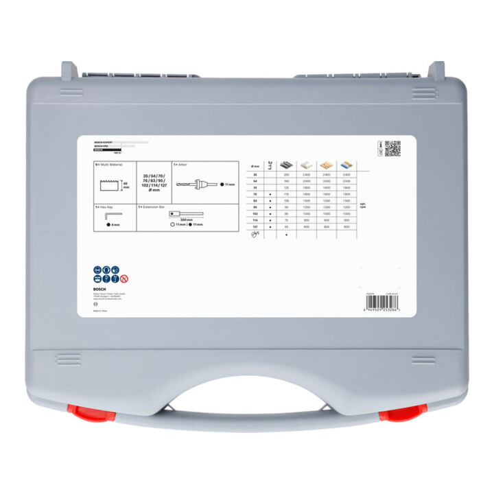 Bosch Multi Material gatenzaagset met draad, 35/54/70/76/83/95/102/114/127 x 40 mm