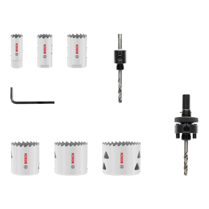 Bosch Multi Material gatenzaagset met schroefdraad, 19; 22; 29; 38; 44; 51 x 40 mm
