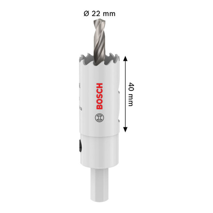 Bosch Multi Material Lochsäge mit Aufsteckhalter, 22 x 40 mm