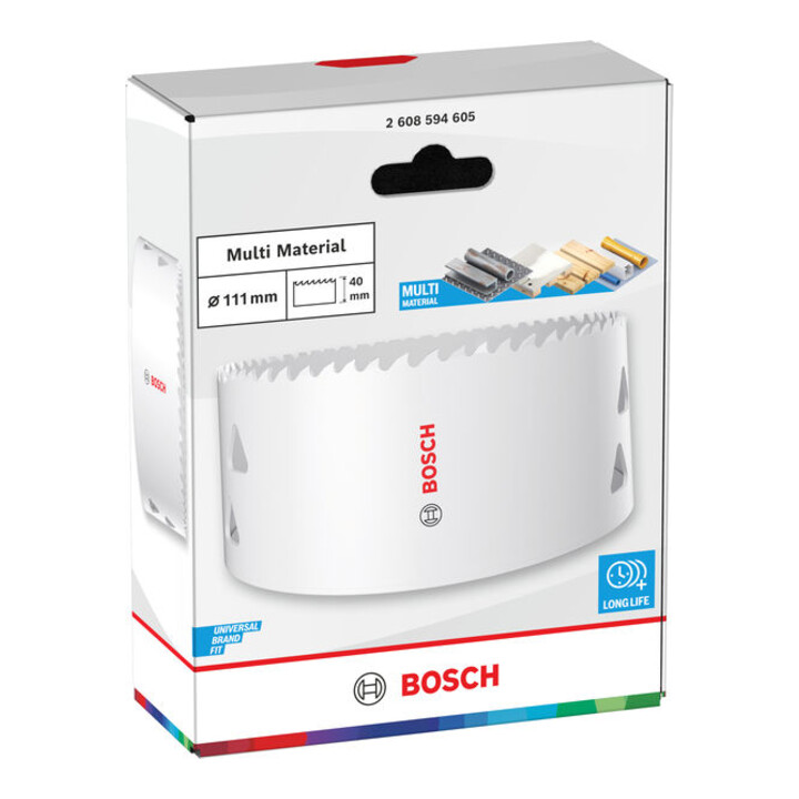 Bosch Multi Material Lochsäge mit Gewinde, 111 x 40 mm