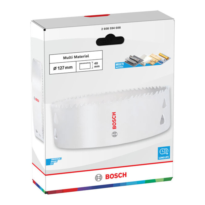 Bosch Multi Material Lochsäge mit Gewinde, 127 x 40 mm