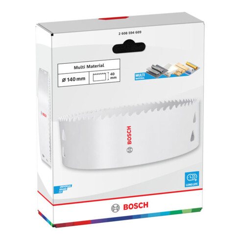 Bosch Multi Material Lochsäge mit Gewinde, 140 x 40 mm