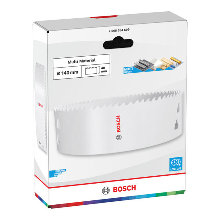 Bosch Multi Material Lochsäge mit Gewinde, 140 x 40 mm