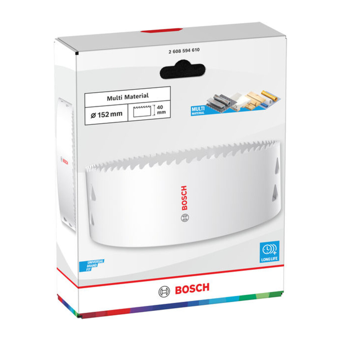 Bosch Multi Material Lochsäge mit Gewinde, 152 x 40 mm