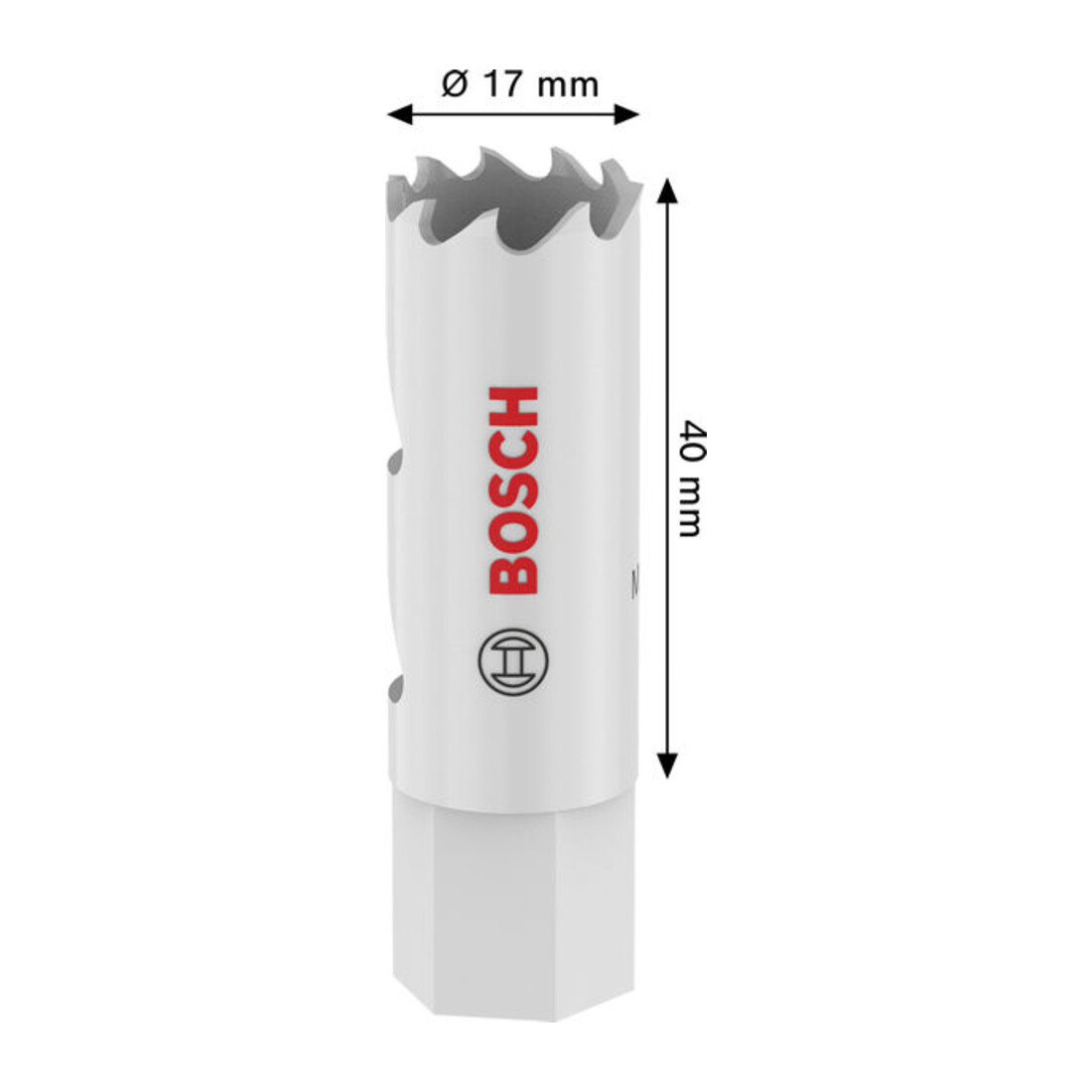 Bosch Multi Material Lochsäge mit Gewinde, 17 x 40 mm