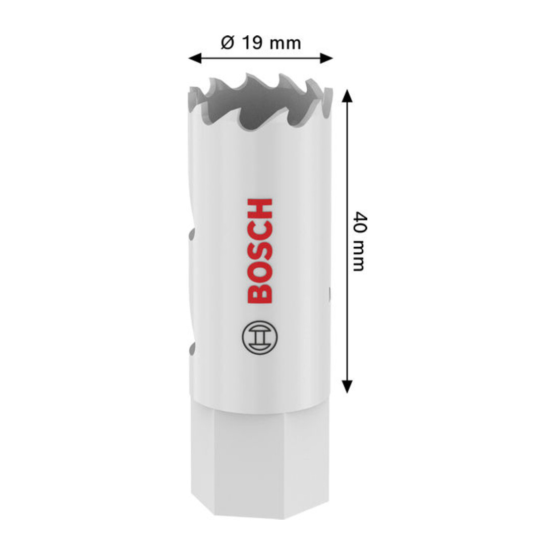 Bosch Multi Material Lochsäge mit Gewinde, 19 x 40 mm