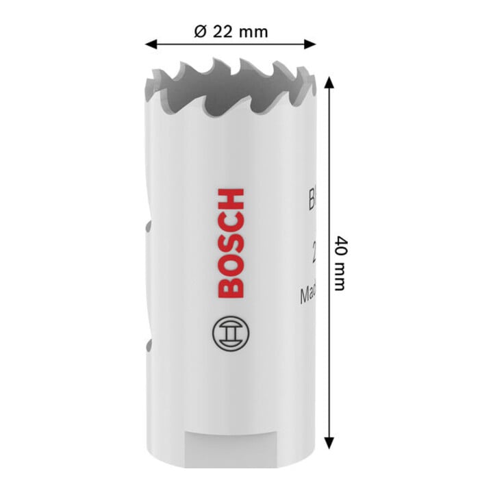 Bosch Multi Material Lochsäge mit Gewinde, 22 x 40 mm