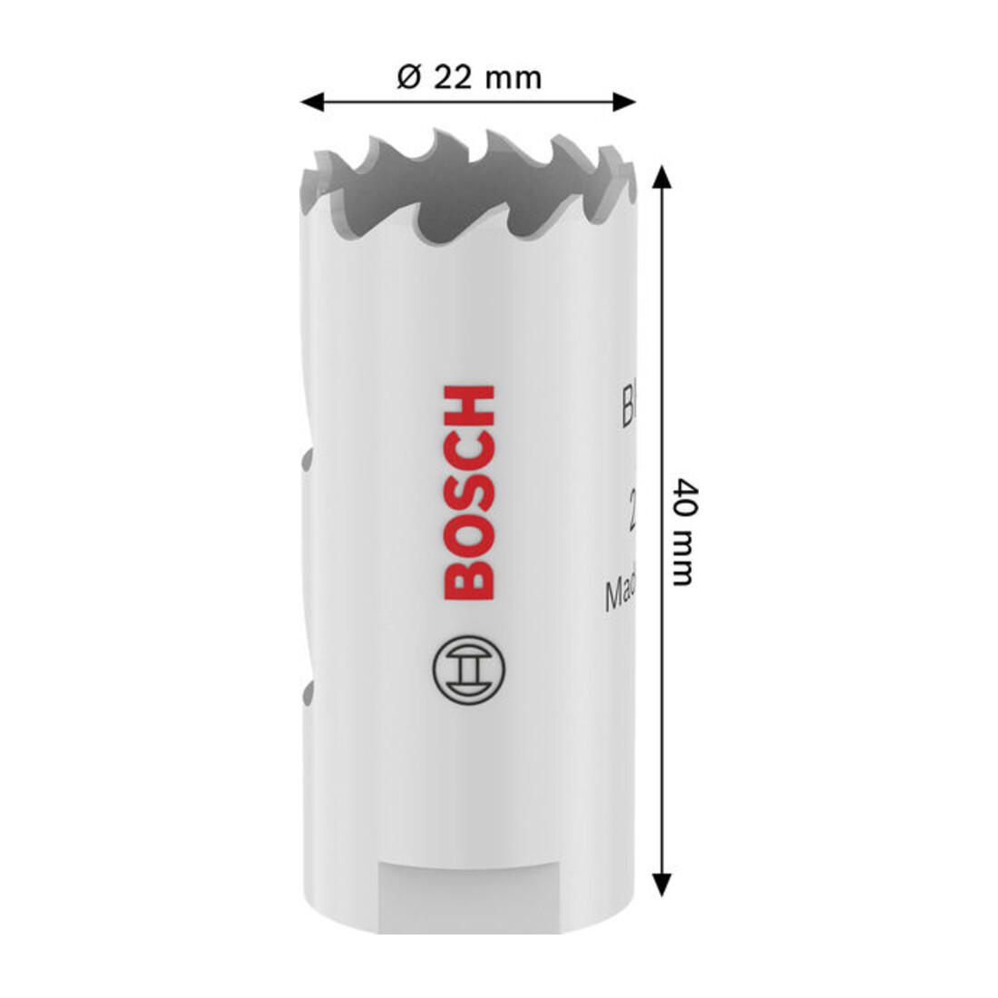 Bosch Multi Material Lochsäge mit Gewinde, 22 x 40 mm