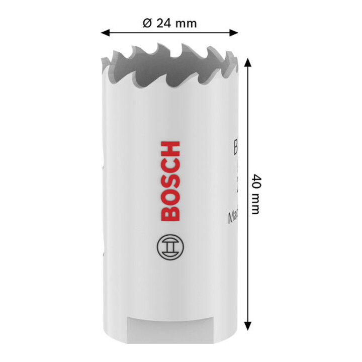 Bosch Multi Material Lochsäge mit Gewinde, 24 x 40 mm
