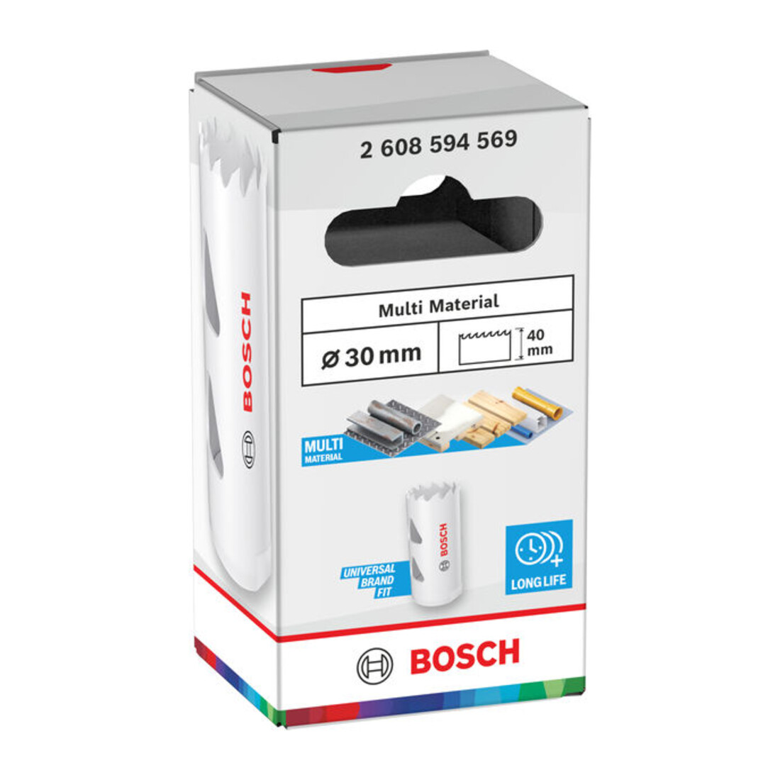 Bosch Multi Material Lochsäge mit Gewinde, 30 x 40 mm