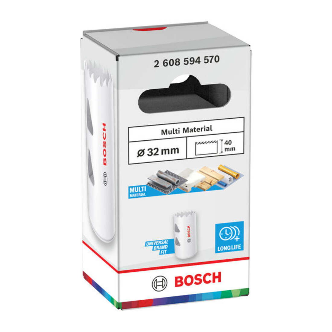 Bosch Multi Material Lochsäge mit Gewinde, 32 x 40 mm