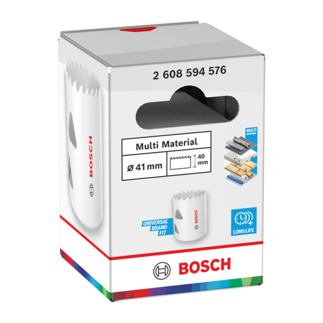 Bosch Multi Material Lochsäge mit Gewinde, 41 x 40 mm
