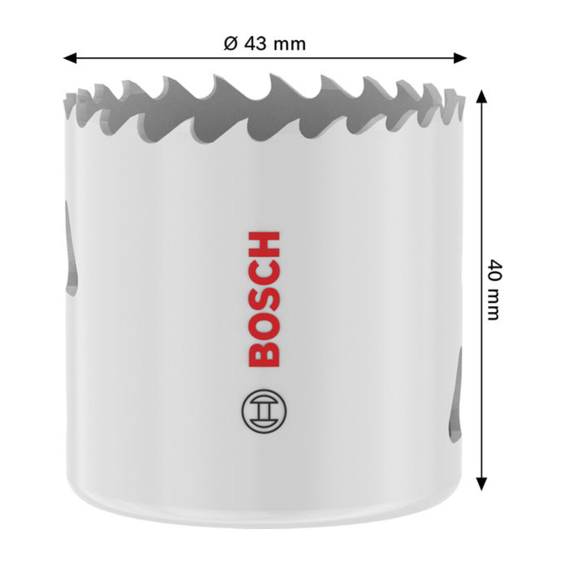 Bosch Multi Material Lochsäge mit Gewinde, 43 x 40 mm