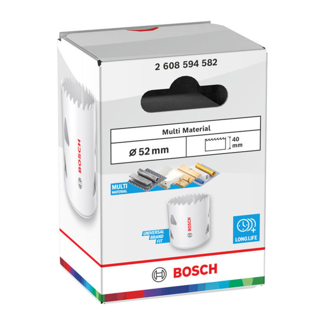 Bosch Multi Material Lochsäge mit Gewinde, 52 x 40 mm