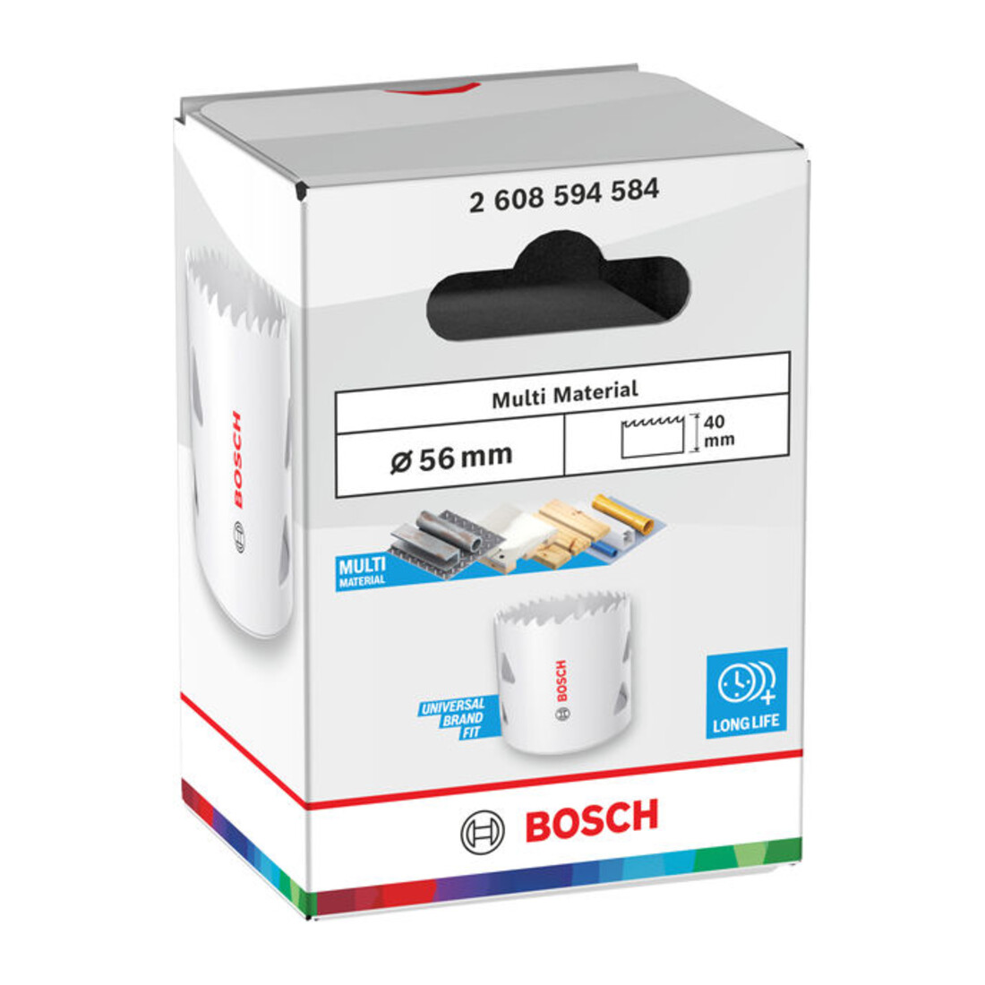 Bosch Multi Material Lochsäge mit Gewinde, 56 x 40 mm