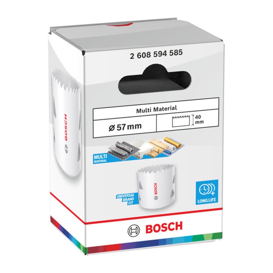 Bosch Multi Material Lochsäge mit Gewinde, 57 x 40 mm