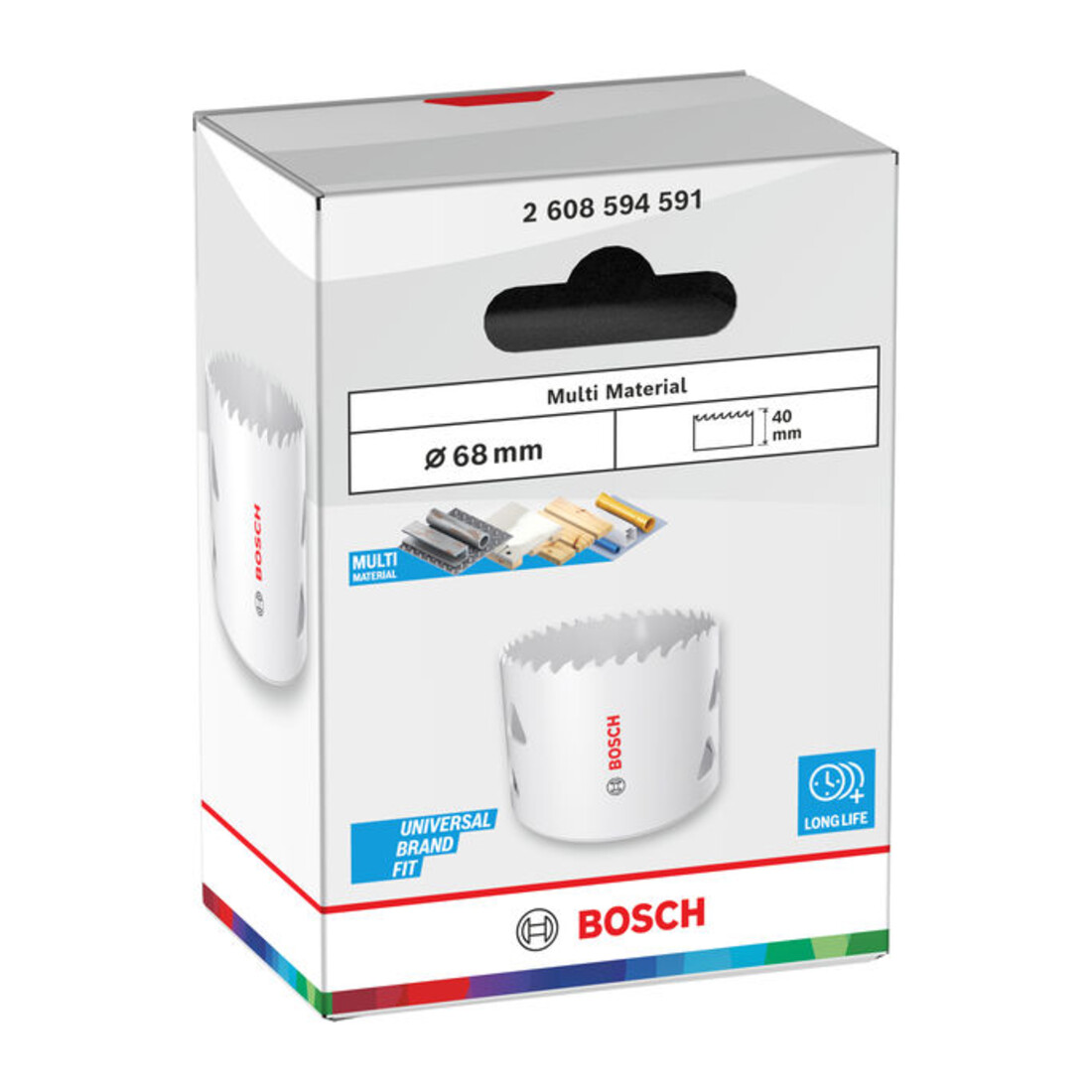 Bosch Multi Material Lochsäge mit Gewinde, 68 x 40 mm